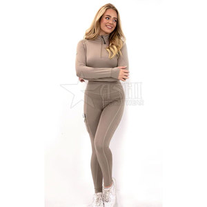 Wholesale Equestrian <b>Base</b> <b>Layer</b> <b>Long</b> <b>Sleeves</b> Riding Tops Equestrian Clothing Breeches and <b>Base</b> <b>Layer</b> Set for Women - Product Image 1
