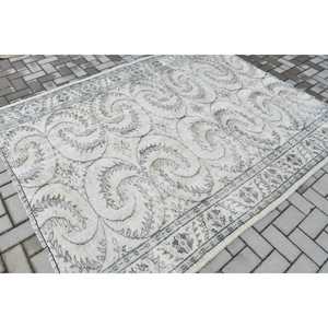 พรมวินเทจสไตล์ตุรกี ขนาด 6x7.7 ฟุต พรมลายสัตว์ขนาดใหญ่สีเทา - Product Image 2