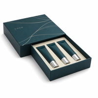 Boîte en papier pour tube cosmétique avec insert EVA plat et motif botanique en feuille d'aluminium