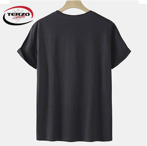 T-shirt d'été sur mesure en coton/fibre de bambou avec marque de distributeur et logo personnalisé à vendre - Product Image 2