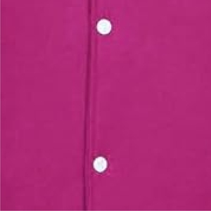 <b>Men</b> Magenta Pink Varsity Bomber <b>Jacket</b> Vibrant Solid Color Letterman with <b>White</b> Striped Trim - Product Image 4
