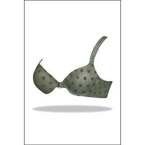 Green Embossed Dice Microfibre T-Shirt <b>Bra</b> 32B/34B - Product Image 1