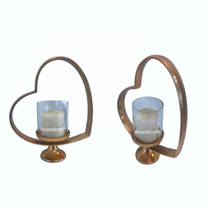 Soporte de pilar de vela de Metal de huracán de plata moderno personalizado para decoración del hogar Ramadán Navidad centro de mesa sin llama - Product Image 3