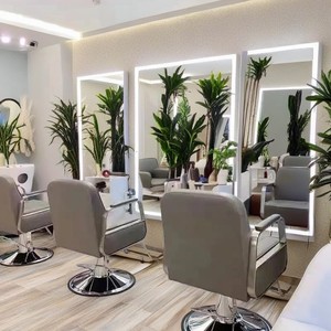 Vente en gros Plancher autoportant avec écran tactile intelligent éclairé Personnalisé pleine longueur Moderne pas cher Coupe de cheveux Salon de coiffure Miroir - Product Image 4