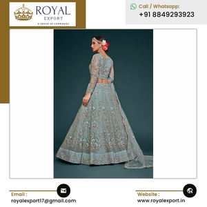 Vente en gros Design élégant 2023 Offre Spéciale spécial fête porter Zari broderie Net Lehenga Choli à bon prix - Product Image 5