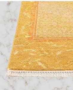 High Quality 5x8 Gold <b>Yellow</b> <b>Wool</b> Rug Hand-Matted Persian Design for Living Room Prayer Modern Silk <b>Wool</b> Carpet for Home Use - Product Image 2