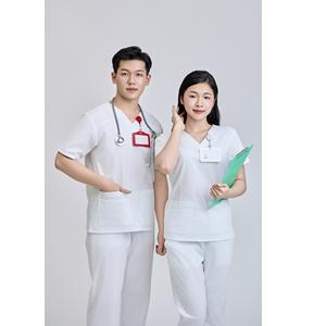 Uniforme Médico Unisex de Algodón (52%), Poliéster (45%) y Elastano (3%), Uniforme de Hospital, Ropa Quirúrgica, Conjunto de Uniforme Médico FMF - Product Image 3