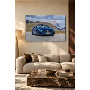 Fida Navy Blue Mercedes SL Roadster on Mountain Road <b>Canvas</b> Print - Product Image 1
