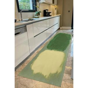 Tapis imprimé abstrait moderne vert, design 3D cool pour chambre, couloir, entrée, avec tapis moelleux à poils longs - Product Image 5
