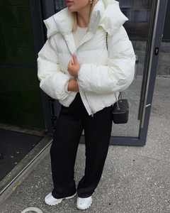 Veste matelassée légère imperméable pour femme 2026, manteau matelassé surdimensionné, capuche, vêtements d'extérieur chauds, streetwear tendance pour l'hiver - Product Image 1