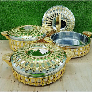 Home Decor Dining <b>Table</b> Decorative Wood Metal Casserole Dish Dessert Display <b>Buffet</b> Warmer Hotel Ware Catering Dish - Product Image 6