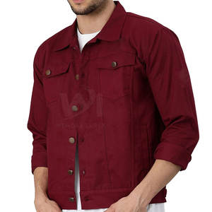 Vêtement de mode, veste en jean coupe-vent pour homme, vente chaude, conception de logo personnalisée, veste d'hiver respirante pour homme - Product Image 2