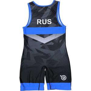 New custom <b>men's</b> <b>wrestling</b> <b>singlets</b> with all-over sublimation design perfect for international competitions and Russia apparel - Product Image 2