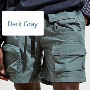 Pantalones cortos de hombre de marca con logotipo personalizado, pantalones cortos de verano de poliéster con cintura elástica informales Cargo Spandex de nailon para hombre con bolsillos - Product Image 5