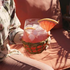 Support de tasse à café Vintage, support de verre à champagne, supports de couverture, ensemble de tasse et de cruche à boisson en rotin - Product Image 5