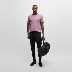 Men's 180gsm Summer Hip-Hop Style Fitness Printed T-Shirt Custom Logo Light Weight <b>Short</b> <b>Sleeve</b> <b>Knitted</b> <b>Top</b> with Letter Pattern - Product Image 6
