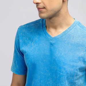 เสื้อยืดผู้ชายโอเวอร์ไซส์ทรงหลวมสำหรับซักเสื้อคอกลมแขนสั้นเสื้อลำลองซักกรดเสื้อเปล่าสำหรับผู้ชาย - Product Image 5