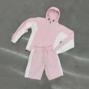 Conjunto corto cortavientos ajustado hecho de nailon de poliéster para hombre, chándal ligero de secado rápido, conjunto de dos piezas cortavientos de longitud completa - Product Image 4