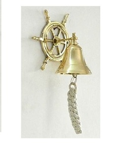 Cloche de bateau en laiton massif de haute qualité pour église nouvelle cloche de bateau en laiton murale pour boutons de porte prix de qualité de vente élevé - Product Image 3