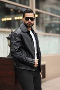 เสื้อโค้ทแขนยาวผ้าลูกฟูกสำหรับผู้ชาย, เสื้อโค้ทผ้าให้ความอบอุ่นมีซิปรูดกันน้ำฤดูหนาว - Product Image 3