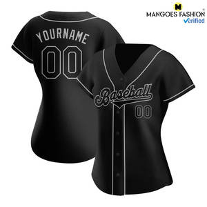 Camisetas de béisbol auténticas en negro y gris personalizadas asequibles-Ropa deportiva Premium Precios al por mayor - Product Image 3