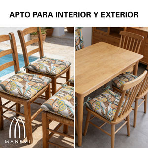 Cojines para Silla Repelentes al Agua 40x40x5 cm 100% Poliéster Relleno de Fibra de Poliéster Diseño Acolchado Lavables a Máquina Fáciles de Limpiar - Product Image 2