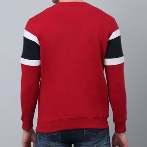 2025 sudaderas para hombre estilo pulóver ajustado Color rojo y negro sudadera cómodos suéteres hombres ropa al aire libre - Product Image 4