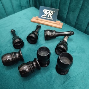 Brocha de Afeitar de Cuerno de Búfalo Tallado Más Vendida, Mango Ergonómico y Ligero para Maquinillas de Afeitar de Seguridad, Calidad de Exportación SMARK EXPORTS - Product Image 3