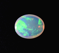 Opale blanche naturelle arc-en-ciel multi feu opale blanche eithiopienne taille 13.5X11X6mm 3.95 Cts pierre précieuse Cabochon de qualité supérieure