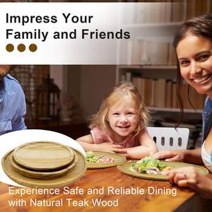 Plateau de service en bois d'acacia, petit et luxueux, écologique, facile à nettoyer, articles de cuisine, cadeau d'affaires - Product Image 3