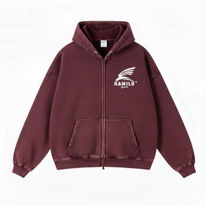 เสื้อฮู้ดกันหนาวแบบสั่งทำพิเศษสำหรับผู้ชาย รุ่นปี 2026 แฟชั่นไซส์ XS ผ้าคอตตอนผสม ซิปติดลายตัวอักษร - Product Image 4