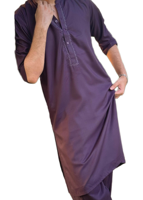 Setelan Salwar Kameez Tradisional Pria dari Katun Tenun untuk Pesta Pakaian Perayaan Desain Modern Bebas Kerut Semua Musim