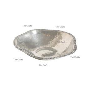 Bol de couleur argentée en acier inoxydable au design admirable avec support en laiton Bol décoratif de qualité supérieure - Product Image 4