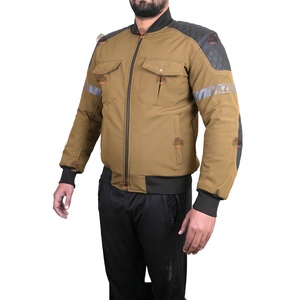 Men's Motorcycle Bomber Jacket Full Sleeve Windproof Polyester Autumn Riding Jacket with Logo Print - Product Image 2