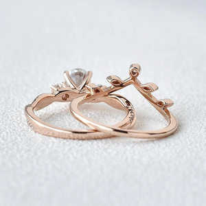 Anillo de Compromiso para Mujer con Diamante Moissanite Color D en Plata 925, Elegante Diseño Ovalado Trenzado - Product Image 2