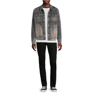 Denim Jacket Stylish Men Full Sleeve Washed <b>Jeans</b> Button <b>Up</b> Vintage jacket For Men - Product Image 5