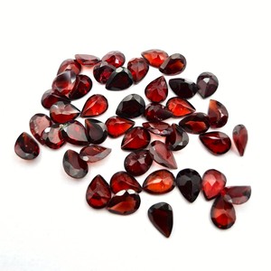 Grenat du Mozambique naturel, taille poire, pierre précieuse en vrac, facetté, 7x9 mm, pierre de grenat rouge pour la fabrication de bijoux, vente en gros, achetez maintenant - Product Image 6