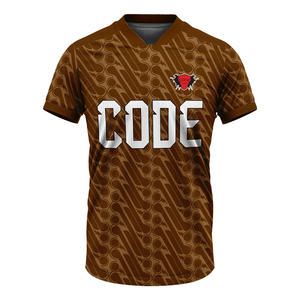 Maßgeschneidertes Unisex-Fußballtrikot Kurzarm 100% Polyester Digitaldruck V-Ausschnitt Schnelltrocknend Leichtgewichtig Vierwege-Stretch - Product Image 1