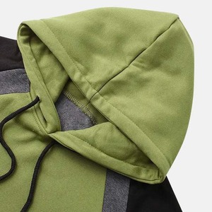 เสื้อมีฮู้ดผ้าฝ้าย100% สำหรับผู้ชายดีไซน์ตามสั่งสไตล์ลำลองสีพื้นปกมีฮู้ดสีเทาสีเขียวขายดีสำหรับฤดูหนาว2025! - Product Image 3