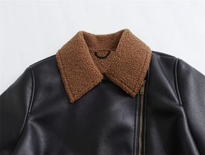 Nouveau professionnel confortable Yoga femmes en cuir toile veste coton doublure respirant hiver course Fitness à capuche - Product Image 3