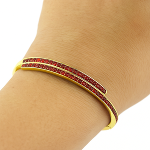 Manchette grenat Bracelet en argent sterling 925 avec pierres précieuses Bijoux faits à la main pour femmes Cadeau bijoux élégant - Product Image 5