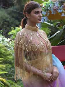 ชุดเดรสผูกคอประดับด้วยลูกปัดปักเลื่อมสำหรับเทศกาลเทศกาลเสื้อผ้าปักลายสวยงามไข่มุก - Product Image 5