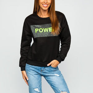 Venta al por mayor de sudaderas de mujer personalizadas Jersey de algodón de gran tamaño con capucha casual de manga larga liso cuello redondo moda cálida ropa de diario - Product Image 3