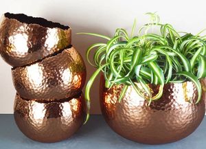 กระถางต้นไม้กลางแจ้งสไตล์นอร์ดิกออกแบบโลโก้ได้ตามต้องการทำมือชุบทองสำหรับปลูกต้นไม้ในบ้านแบบคลาสสิก - Product Image 5