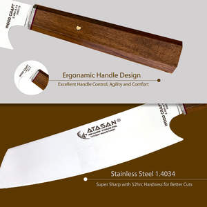 Cuchillos De Chef De Cocina De Acero Inoxidable Con mango De Madera Gran Oferta De Alta Calidad Cuchillo Profesional - Product Image 3