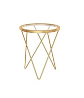 Table basse en fer traditionnelle de luxe exclusive avec plateau en verre, rangement réglable, nouvelle arrivée, mobilier de salon, qualité supérieure
