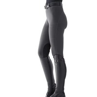 Pantalon d'équitation noir pour femme, jodhpur, taille haute élastique, longueur intégrale, en Spandex/Nylon, séchage rapide