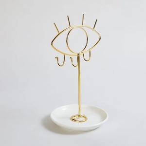 Soporte de joyería de diseño rosa para pendientes, collares, anillos, organizador floral elegante para tocador y decoración de regalo - Product Image 5