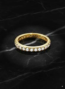 แหวนแต่งงานคลาสสิก ประดับเพชรโมอิสซาไนต์ บนตัวเรือนเงินแท้ 925 สำหรับงานหมั้นและงานแต่งงาน - Product Image 2