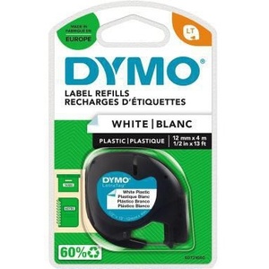 Ruban adhésif de bureau blanc et noir 12 mm x 4 m, marque Dymo - Product Image 1